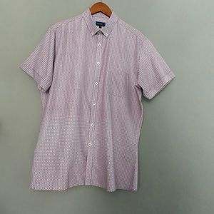 Catchit Red Button Down Short Sleeve Shirt NWOT